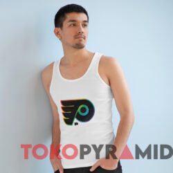 Philadelphia Flyers Rainbow Pride Logo T-Shirt 4 Philadelphia Flyers Rainbow Pride Logo T shirt White TankTop