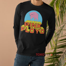Pink Floyd Animals Flying Pig Shirt 4 Pink Floyd Animals Flying Pig Black Long sleeved