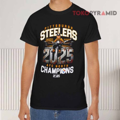 Pittsburgh Steelers Afc North Champions 2025 Black T shirt Pittsburgh Steelers Afc North Champions 2025 Black T shirt