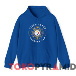 Pittsburgh Steelers Firefighter Fire Dept Always Ready T shirt Blue Hoodie