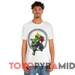 Pittsburgh Steelers Hulk Marvel's Avengers T-shirt 1 Pittsburgh Steelers Hulk Marvel's Avengers T shirt White T shirt