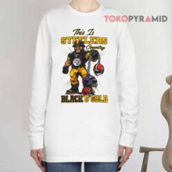 Pittsburgh Steelers Nfl Afc North Champions 2025 Mascot Black And Gold Long sleeved