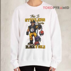 Pittsburgh Steelers Nfl Afc North Champions 2025 Mascot Black And Gold Sweatshirt