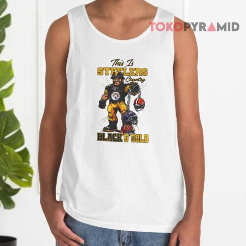 Pittsburgh Steelers Nfl Afc North Champions 2025 Mascot Black And Gold Tank Top