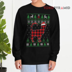 Plaid Cat Ugly Christmas Long sleeved