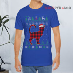 Plaid Cat Ugly Christmas Sweatshirt 2 Plaid Cat Ugly Christmas T shirt