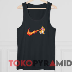 Pokemon Charmander Fire T-shirt 4 Pokemon Charmander Fire T shirt Black TankTop