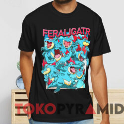 Pokemon Feraligatr T shirt Black T shirt