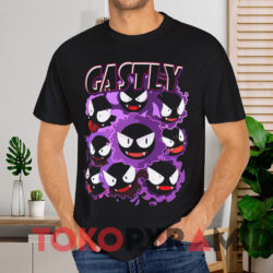 Pokemon Gastly T shirt Black T shirt