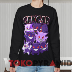 Pokemon Gengar Custom T-Shirt 2 Pokemon Gengar Custom T shirt Black Sweatshirt