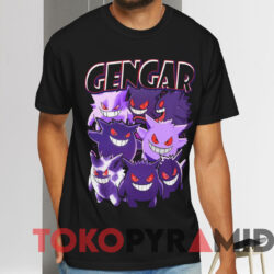 Pokemon Gengar Custom T shirt Black T shirt