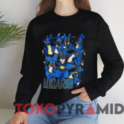 Pokemon Lucario T-shirt 2 Pokemon Lucario T shirt Black Sweatshirt