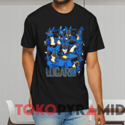 Pokemon Lucario T shirt Black T shirt