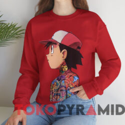 Pokemon Satoshi Tattoo Shirt 2 Pokemon Satoshi Tattoo Shirt Red Sweatshirt