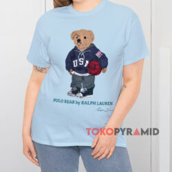 Polo Bear By Ralph Lauren Basketball Blue T shirt