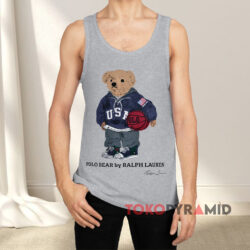 Polo Bear By Ralph Lauren Basketball Grey Tank Top