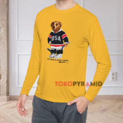 Polo Bear By Ralph Lauren Hockey Yellow Long sleeved