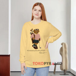 Polo Bear By Ralph Lauren Playing Golf Lolife Yellow Long sleeved