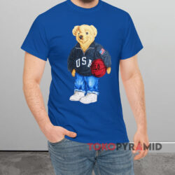 Polo Ralph Lauren Basketball Bear Blue T shirt