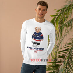 Polo Ralph Lauren Hockey Polo Bear White Long sleeved