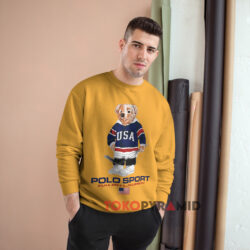 Polo Ralph Lauren Hockey Polo Bear Yellow Sweatshirt