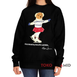 Polo Ralph Lauren Ice Skating Bear Shirt 3 Polo Ralph Lauren Ice Skating Bear Black Sweatshirt