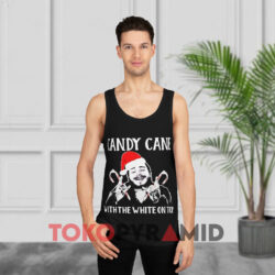 Post Malone Candy Cane With The On Top Christmas Black Tank Top