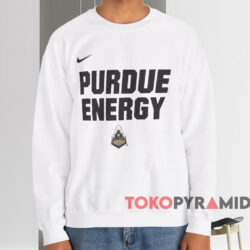 Purdue Boilermakers 2024 On-Court Bench Energy Shirt 3 Purdue Boilermakers 2024 On court Bench Energy Shirt White Sweatshirt