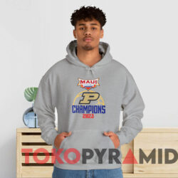 Purdue Maui Invitational Shirt Maui Invitational Champions 2023 T-shirt 3 Purdue Maui Invitational Shirt Maui Invitational Champions 2023 T shirt Grey Hoodie