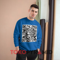 QR Code Fuck You Shirt 4 Qr Code Fuck You Blue Sweatshirt