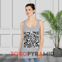 QR Code Fuck You Shirt 3 Qr Code Fuck You Grey Tank Top