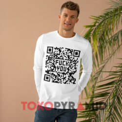 Qr Code Fuck You White Long sleeved