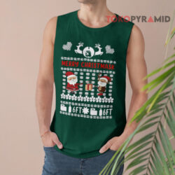 Quarantine Ugly Merry Christmask Santa 6 Feet Away Sweatshirt 3 Quarantine Ugly Merry Christmask Santa 6 Feet Away Tank Top