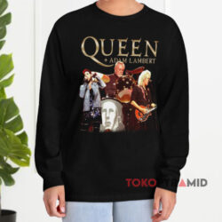 Queen Band And Adam Lambert Shirt 4 Queen Band And Adam Lambert Black Long sleeved