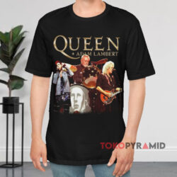 Queen Band And Adam Lambert Shirt 1 Queen Band And Adam Lambert Black T shirt