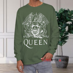 Queen Logo Freddie Mercury Shirt 4 Queen Logo Freddie Mercury Green Long sleeved