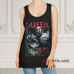 Queen News Of The World Freddie Mercury Shirt 2 Queen News Of The World Freddie Mercury Black Tank Top