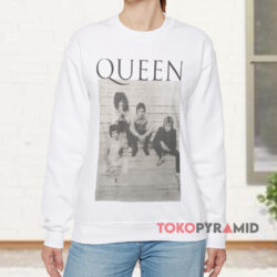Queen Stairs Slim Fit Shirt 3 Queen Stairs Slim Fit White Sweatshirt