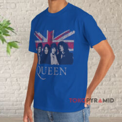Queen Vintage Union Jack Burnout Shirt 3 Queen Vintage Union Jack Burnout Blue T shirt