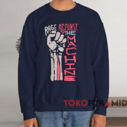 Rage Against the Machine Fist T-shirt 3 Rage Against The Machine Fist T shirt Navy Sweatshirt
