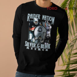 Raider Nation Silver & Black Attack Long sleeved