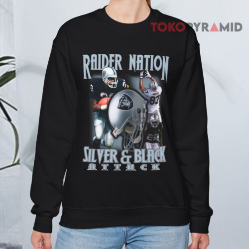 Raider Nation Silver & Black Attack Sweatshirt