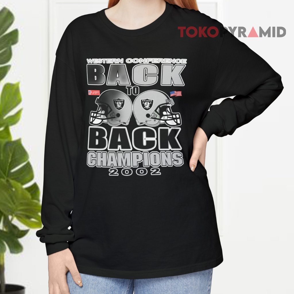 Raiders Back To Back Champions 2002 Long sleeved Raiders Back To Back Champions 2002 Long sleeved