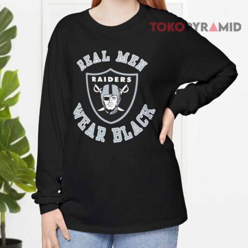 Raiders Real Men Wear Black Long sleeved
