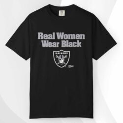 Raiders Real Women Wear Black T shirt