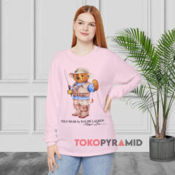Ralph Lauren Polo Bear Fishing Bear Shirt 3 Ralph Lauren Polo Bear Fishing Bear Pink Long sleeved