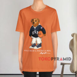 Ralph Lauren Polo Bear USA Basketball Shirt 2 Ralph Lauren Polo Bear Usa Basketball Orange T shirt