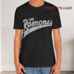 Ramones Vintage Baseball Logo Black T shirt