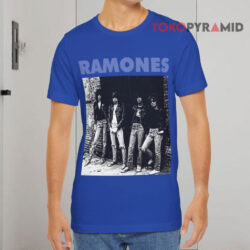 Ramones Vintage Punk Rock Band Blue T shirt