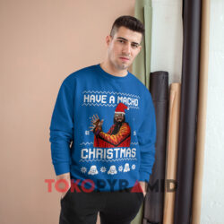 Randy Savage Have A Macho Christmas Blue Sweatshirt